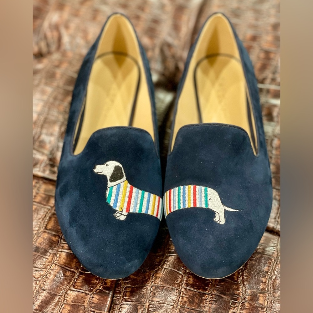Women’s Navy Talbots Rainbow Dachshund Suede, 8M